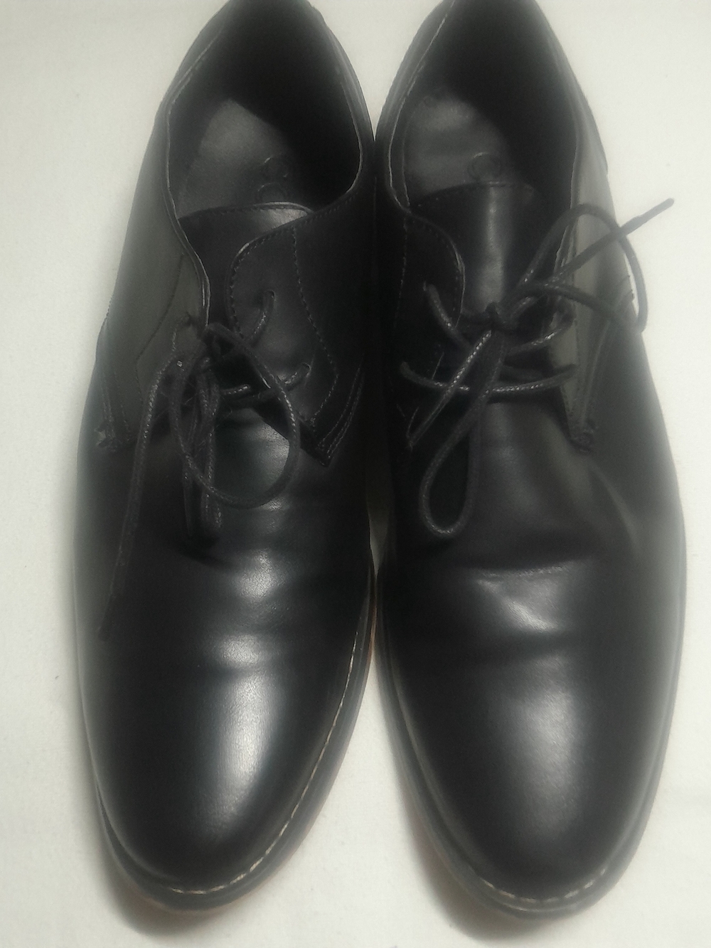 Men's Black Leather Derby Shoes - Classic Lace-Up Dress Oxfords